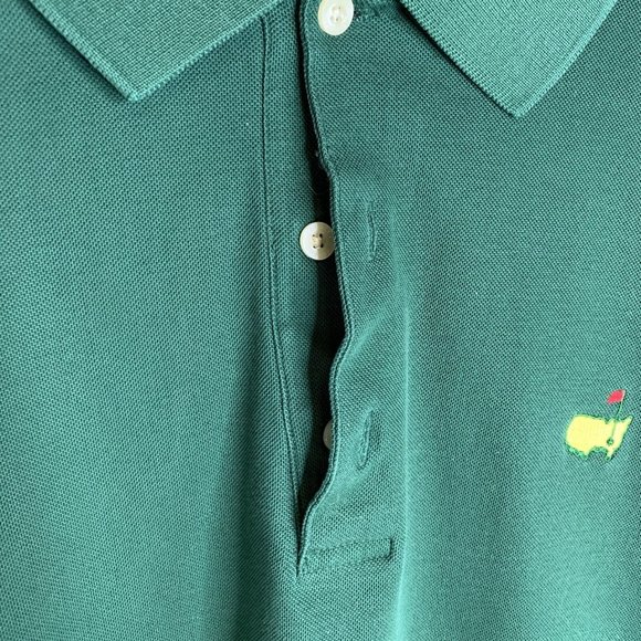 Augusta National Golf Shop 60s Two Ply  Mens Polo Shirt XL Green SS Collared - Picture 3 of 9